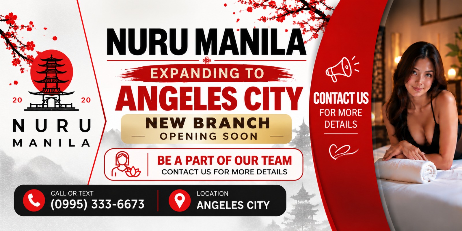 Nuru Massage Manila and Angeles Branch Advertisement